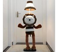 Plush Lion Floor Lamp - Decorative Night Light for Children's Room with E27 Socket and Button Switch