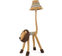 Plush Lion Floor Lamp - Soft Cartoon Decorative Night Light with Adjustable Stand and Button Switch for Bedroom and Living Room
