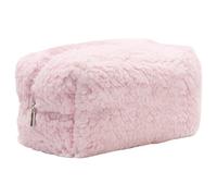 Plush Makeup Bag, 6.7x4.7x3.7 Inch Cute Fuzzy Makeup Bag, Zipper Fluffy Makeup Bag, Portable Travel Terry Cloth Makeup Bag for Women Style 2