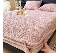 Plush Mattress Protector Cover - Waterproof Hypoallergenic Fitted Sheet Soft Stretchy Bedding for Twin/Full/Queen Size (150 x 200 cm) - Ideal for Comfort & Protection