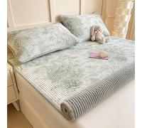 Plush Mattress Topper - Milk Velvet Cartoon Pattern Quilted Mattress Pad Cover Soft Warm Bed Topper Cotton Breathable Reversible Sleeping Pad for Dormitory Bedroom Tatami Floor (#12,150x200cm)