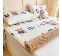 Plush Mattress Topper - Milk Velvet Cartoon Pattern Quilted Mattress Pad Cover Soft Warm Bed Topper Cotton Breathable Reversible Sleeping Pad for Dormitory Bedroom Tatami Floor (#10,180x200cm)