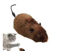 Plush Mechanical Mouse Toy - Wind Up Cat Chasing Toy, Stuffed Kitten Entertainment, Interactive Moving Design | Decorative Fun Pet For Home Cattery Indoor Shop Feline Play Activities Exercise