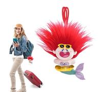 Plush Mermaid Keychain Pendant - Cartoon Mermaid Bag Charm, Plush Keychain Pendant | Cute Charm Bag Decorations for Girls and Women, Car Rear View Mirror