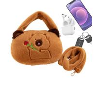 Plush Messenger Bag Cartoon - Premium Stylish Animal Shoulder Capybara Purse, Sturdy, Portable, Lightweight, Compact, Fashionable Stuffed Handbags Girls, Women | Girls Women Elegant