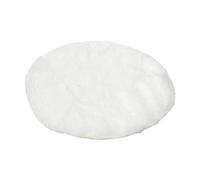 Plush Miniature Dollhouse Carpet 1:12TH Dolls House Toy for Bedroom Balcony white round, round dia 18cm