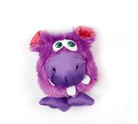 Plush Monster Dog Toy with Squeaker, Soft Chew Toy for Puppies and Small Dogs (purple)