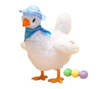 Plush Musical Hen - Singing Dancing Chicken, Egg Laying Toy | Educational Musical Chicken Figures for Classroom Teaching, Holiday Party, Parent-Child Interaction