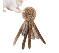Plush Octopus Cat Toy - Squeaky Interactive Pet Play Toys, Soft Durable Stimulation Design, Engaging Boredom Relief Exercise Toy | Ideal Mental Enrichment And Active Play Companion For Pets At Home