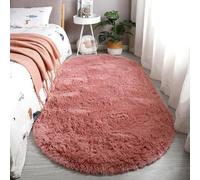 Plush Oval Faux Fur Yoga Mat Non Slip Soft Fur Exercise Carpet for Comfort and Stability Ideal for Home or Studio Workouts