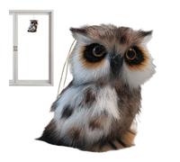 Plush Owl, Plush Animals, Realistic Hanging Doll with Ring and Vivid Eyes Decoration for Halloween Party Bag Backpack Tree Wall Door