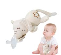 Plush Pacifier Holder - 20Cm Snuggle Buddy Clip, Plush Animals, Skin-Friendly Musk | Adorable For Gift Shower 0 Months Up Clip Pad
