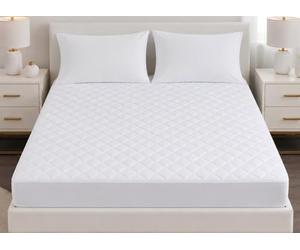 Plush Palace Extra Deep 30cm Quilted Single Mattress Protector, Hypoallergenic & Breathable Fabric, Durable Quilting with Elegant Stitching, Easy Care for Comfortable Sleep - Single (90x190 cm)