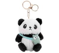Plush Panda Keychain Panda,Cute Plush Pandas Keyring Doll Keychain Stuffed Animal Keyring Chinese Key Chain Backpacks Pandas Bag Pendant Soft & Cute Backpack (Green)