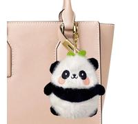 Plush Panda Keychain | Plush Panda Stuffed Keychain,Funny Ornament Car Key Ring, Bag Charm Plush Keyring, Cute Keychain, Plush Doll for Purses, Bags, Backpacks