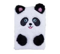Plush Panda Notebook - A5 Fuzzy Diary Embroidery Animal Diary | Durable Creative Modern Design Cute Stationery Sketchbook Writing Pad For Men, Women, Lady, Friend