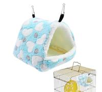 Plush Parrot Hammock - Warm Soft Fleece Small Pet Bed | Tiny Animal Sleeping Hanging Hammocks - Cage Accessory For Birds, Hamsters, Chinchillas, Guinea Pigs, Christmas, Pets Nest