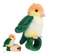 Plush Parrot Slap Bracelet, 4.3 * 3.9 Inch Parrot Themed Stuffed Animal Slap Bracelets, Plush Animal Slap Band Toy, Bird Hand Puppet Toy, Soft Wrist Strap Children Toys for Home, Kindergarten