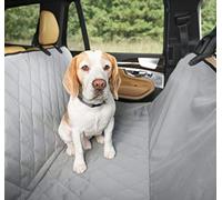 Plush Paws Products Premium Rear Car Seat Protector w/Hammock | Washable & Waterproof Back Seat Dog Cover for Car, Truck, & SUV | Nonslip, Tear Resistant Pet Seat Cover | Regular Grey