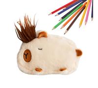 Plush Pencil Bag,Capybara Pouch - Plush Animal Pencil Box,for Home Middle High School Classroom College Dorm Travel Working Studying