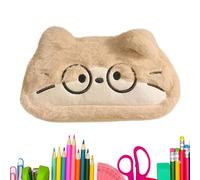 Plush Pencil Case - Large Lightweight Large Capacity, Cartoon Pencil Case - for Rubber Rulers Drawing Writing Pads Home Travel Office School Makeup Small Objects, Black Glasses Case, Consulte la