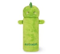 LEGAMI Super Soft Pencil Case, Dino Design, 100% Polyester, Zip Closure, 2 Compartments, Green, Cartoon Pattern