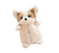 Plush Pencil Case with Scarf Design Large Capacity for School Office Travel Essentials Soft Short Plush Fabric Organizer