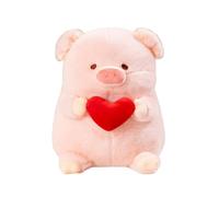 Plush Penguin Stuffed Animal Soft Toy with Rose for Kids and Adults Cute Round Shape Fluffy for Valentine's Day Gifting Home Decor A06 One Size