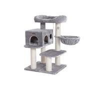 Plush Perch Cat Tree, Light Grey