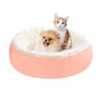 Plush Pet Kennel,Warming Anti-Slip Soft Dog Round Bed - Comfortable Plush Dog Cat Cushion Bed for Small Medium Dogs and Cats