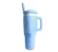 Plush Pet Toy, Squeaky Water Cup Shape Dog Toy, Soft Interactive Chew Toys, Sturdy Stuffed Design, Made From Wear-Resistant Plush Material, 11.81x5.51x3.54inches