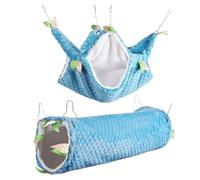 Plush Pet Tunnel Hammock Hideaway Tunnel Playtube Toy Double Layer Bed Small Animals Hamster Cozy Winter House