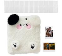 Plush Photocard Binder | A6 Size with 4 Pockets - Portable and Soft Card Protector Photo Card Holder for Korean Fans | Teen - Family - Friends - Girls