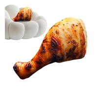 Plush Pillow - 1PC Realistic 3D Simulation Food Shape Doll Chicken Thigh Plush Soft Novelty Cushion | Creative Decor for Sofa Bedroom Nursery Photo, Meets