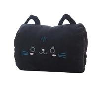 Plush Pillows Hand Warmers Gloves Adults Cartoon Nap Pillows Cushions Creative Hand Warmers Plush Festival Gift(Black)
