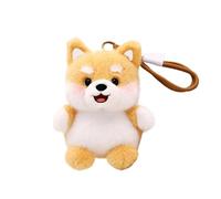 Plush Puppy Bag Charm - Stuffed Animal Pendant Decor, Soft Miniature Dog Keychain with Secure Attachment, Decorative Fleece Keepsake Ornament, Ideal for School Travel Commuting