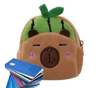 Plush Purses - for 1 Inch Capybara Themed Cash, Cute Cartoon Material Reliable Wallet, Mini Soft with Snail Zipper | Encourage aho, verde, Consulte la descripción, See description