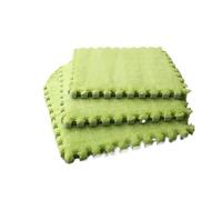 Plush Puzzle Foam Floor Mat 12-Piece Plush Puzzle Mat Set Soft, Interlocking Carpet Squares for Comfort Protection in Any Room(12PCS Green)