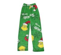 Plush Pyjamas Ladies Anime Pyjamas The Grinch Pajamas Women Grinch Pajamas Pajama Pants for Women Grinch Pants Flannel Trousers Grinch Apparel Grinch Printing Clothing Christmas Sweatpants
