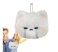 Plush Rabbit Bag Charm | Soft Keyring with Twitter Decorative Object - Plush Rabbit Keyring for Handbag | Purse and Wallet