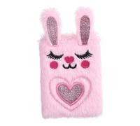 Plush Rabbit Diary - Soft Fuzzy Journal Notebook, Shiny Secret Writing Book, Cute Personal Notebook, Kids Diary for Notes and Thoughts | for Christmas, Birthday Presents, New Year Keepsakes