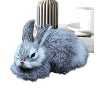 Plush Rabbit Doll | Realistic Tabletop Rabbit Plush Toy - Collectible Home Decoration, Stuffed Animal Bunny Doll for Kids Teens Adults Boys Girls Women