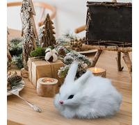 Plush Rabbit Doll | Soft Plush Rabbit Figurine for Table - Stuffed Bunny Model, Collectible Home Decoration for Couch Bed Shelf Sofa Study Living Room Bedroom Nursery