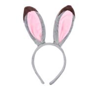 Plush Rabbit Ear Headband for Party Carnival Girls Halloween Season | Grey Bunny Ears Adult, Bunny Ear Headband, Cute Ear Costume Headbands, Non-deformation Lightweight
