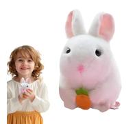 Plush Rabbit, Plush Rabbit | Stuffed Cartoon Hamster with Tail Design, Aesthetic Room Decoration, Doll Cord, Movement