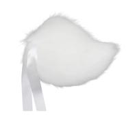 Plush Rabbit Tail for Cosplay, Fluffy Bunny Tail with Straps | Premium Faux Fur Bunny Tail With Adjustable Straps, Perfect For Parties And Festivals White One Size