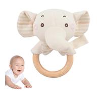 Plush Rattle - Animal Rattle, Elephant Bear Rabbit Lion Shape Sensory Toys, Educational Grab Shaker for Boys Girls, Internal Chime Hardware, Cotton Shroud | Infantile Prese