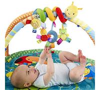 Plush Rattle Bed Around Toy Washable Cartoon Hanging for Doll for W/Teether & Colorful Ribbon for B Kids Baby Wrap Around Dolls Infant Girls Boys Cartoon Shape