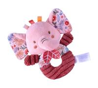 Plush Rattle - Delightful Cartoon Elephant Bunny Hand Rattle Toy, Sensory Sound Shaker, Super Soft Stuffed Animal | Charming Pink Girl Boy Gift for Shower Birthday