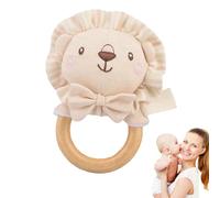 Plush Rattles for Babies - Soft Animal Sensory Rattle | Elephant Bear Rabbit Lion Shape Toddler Sensory Toys, Educational Grab Shaker for Boys Girls